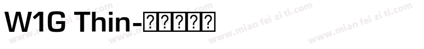 W1G Thin字体转换